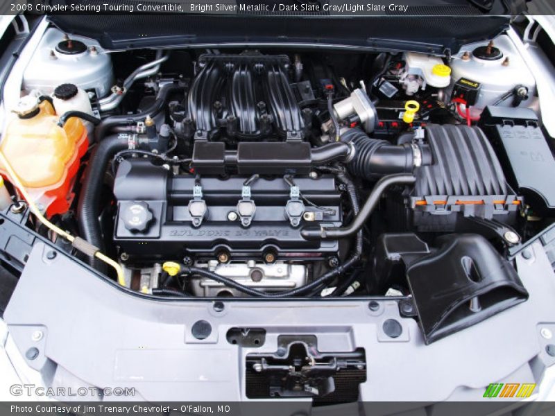 Bright Silver Metallic / Dark Slate Gray/Light Slate Gray 2008 Chrysler Sebring Touring Convertible
