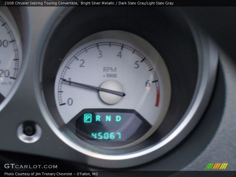 Bright Silver Metallic / Dark Slate Gray/Light Slate Gray 2008 Chrysler Sebring Touring Convertible