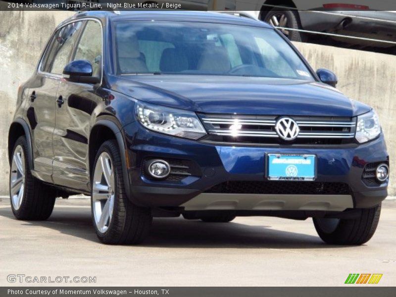 Night Blue Metallic / Beige 2014 Volkswagen Tiguan R-Line