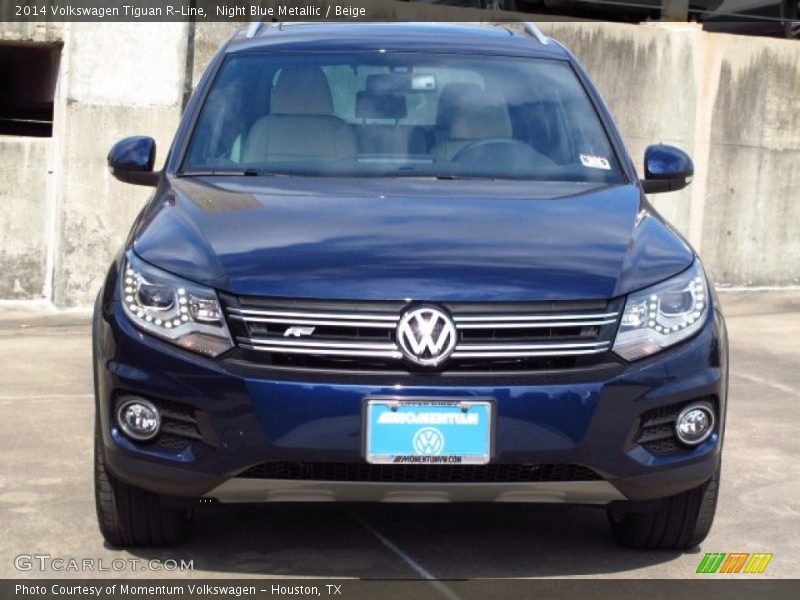 Night Blue Metallic / Beige 2014 Volkswagen Tiguan R-Line
