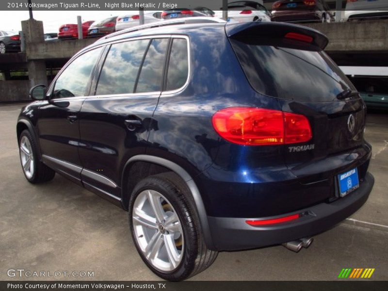 Night Blue Metallic / Beige 2014 Volkswagen Tiguan R-Line