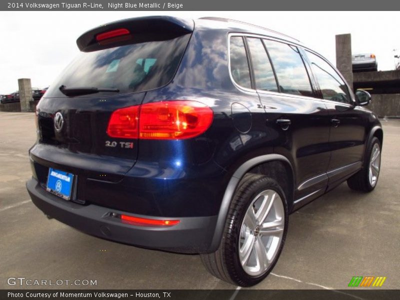 Night Blue Metallic / Beige 2014 Volkswagen Tiguan R-Line