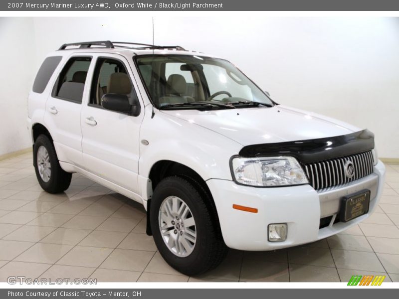 Oxford White / Black/Light Parchment 2007 Mercury Mariner Luxury 4WD