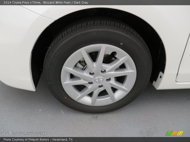 Blizzard White Pearl / Dark Gray 2014 Toyota Prius v Three