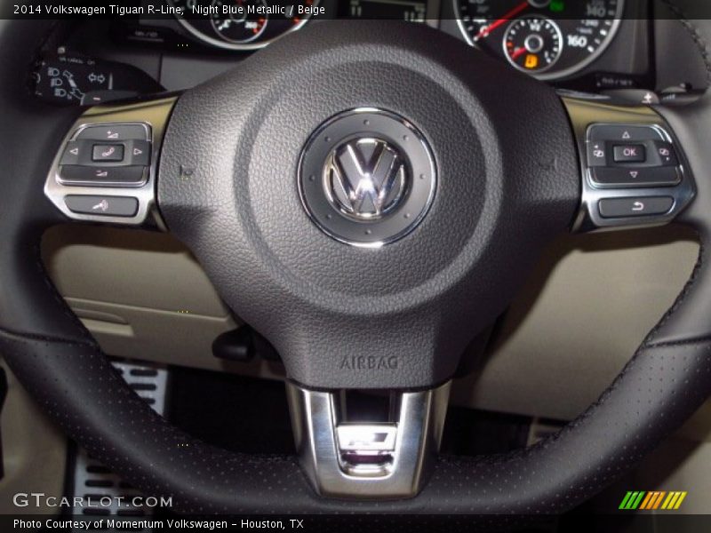 Night Blue Metallic / Beige 2014 Volkswagen Tiguan R-Line