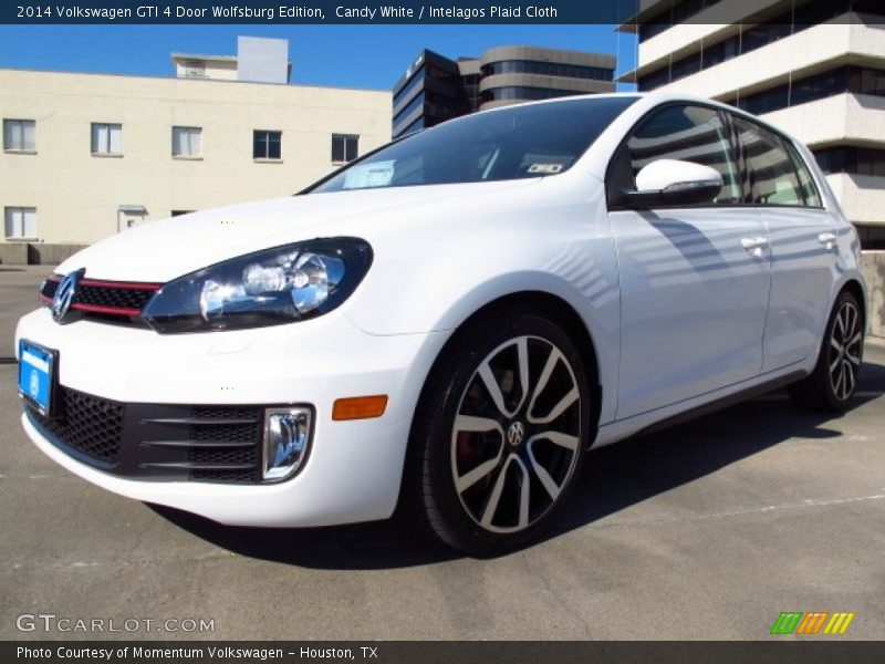 Candy White / Intelagos Plaid Cloth 2014 Volkswagen GTI 4 Door Wolfsburg Edition