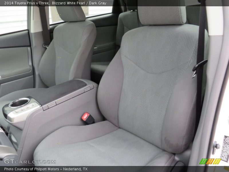 Blizzard White Pearl / Dark Gray 2014 Toyota Prius v Three