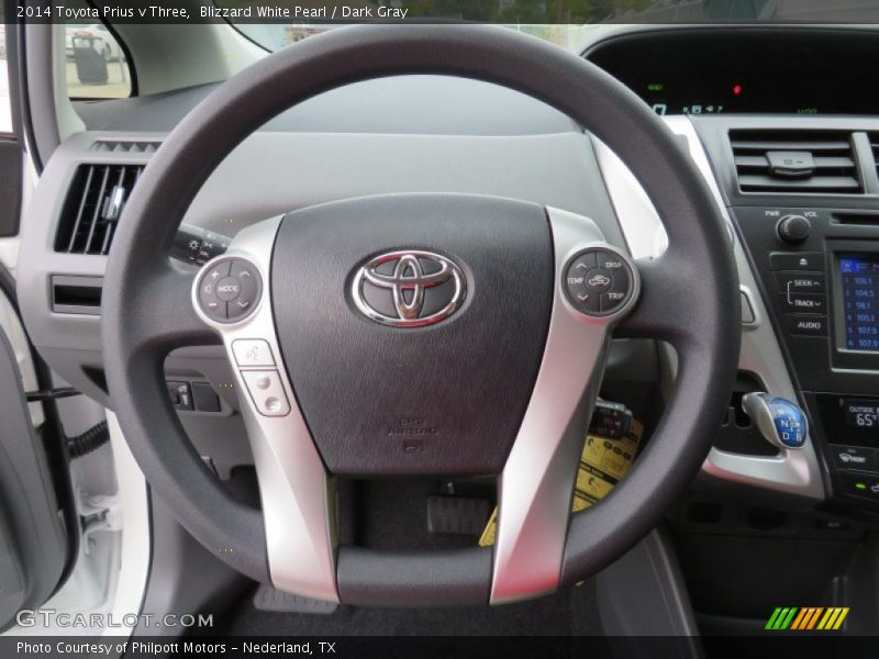 Blizzard White Pearl / Dark Gray 2014 Toyota Prius v Three