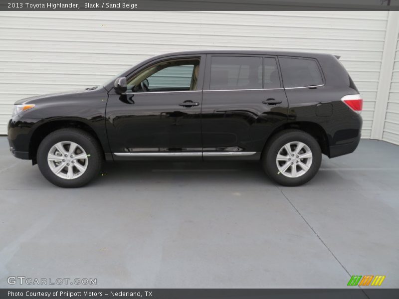 Black / Sand Beige 2013 Toyota Highlander
