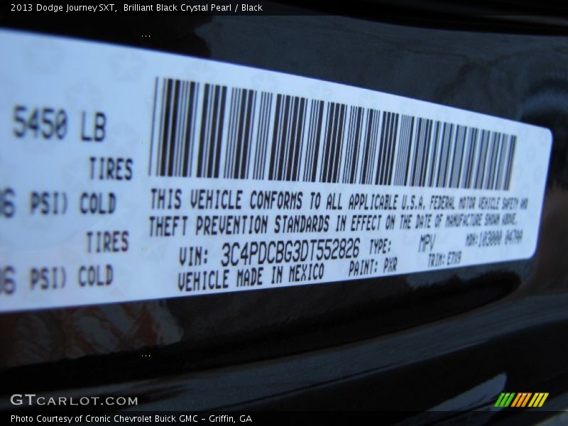 Brilliant Black Crystal Pearl / Black 2013 Dodge Journey SXT