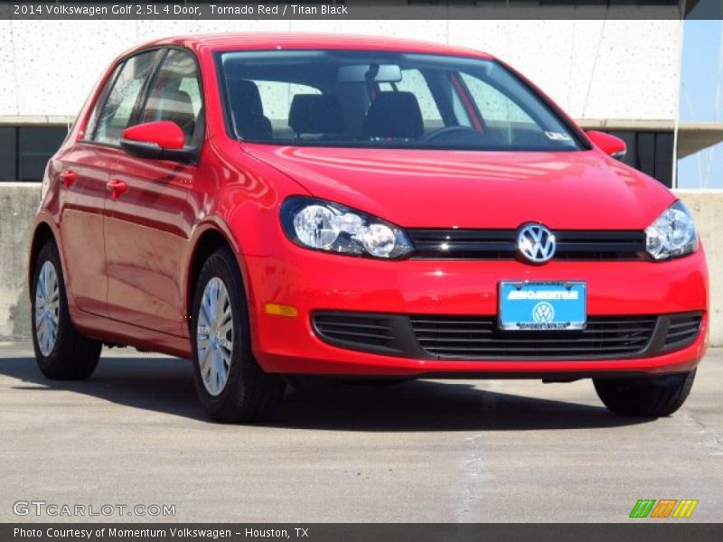 Tornado Red / Titan Black 2014 Volkswagen Golf 2.5L 4 Door