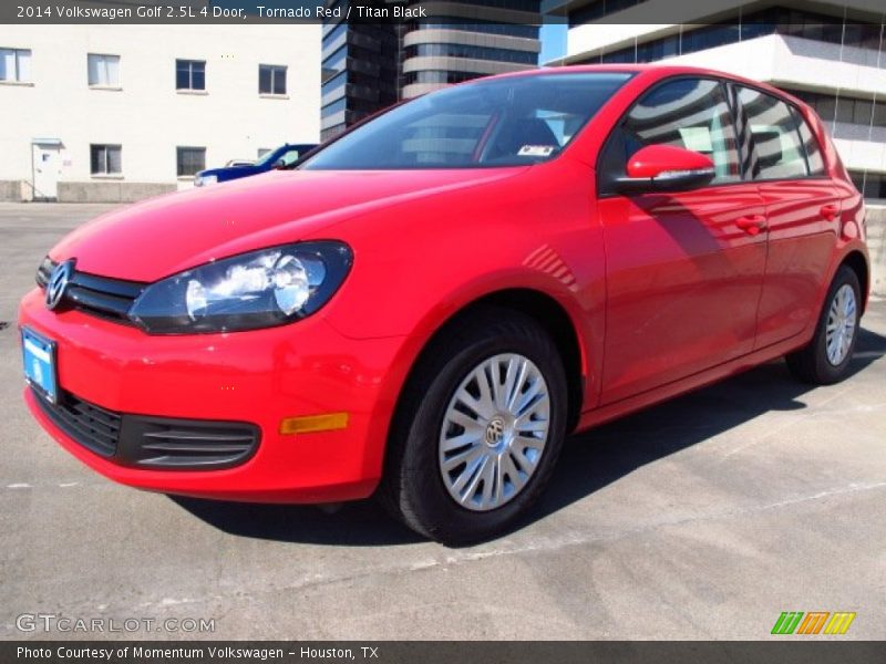 Tornado Red / Titan Black 2014 Volkswagen Golf 2.5L 4 Door