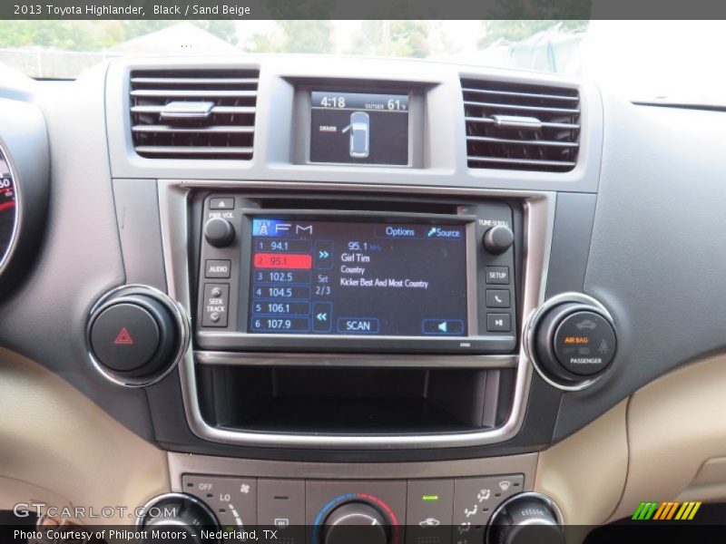Black / Sand Beige 2013 Toyota Highlander