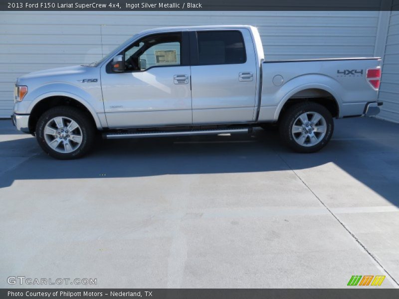 Ingot Silver Metallic / Black 2013 Ford F150 Lariat SuperCrew 4x4