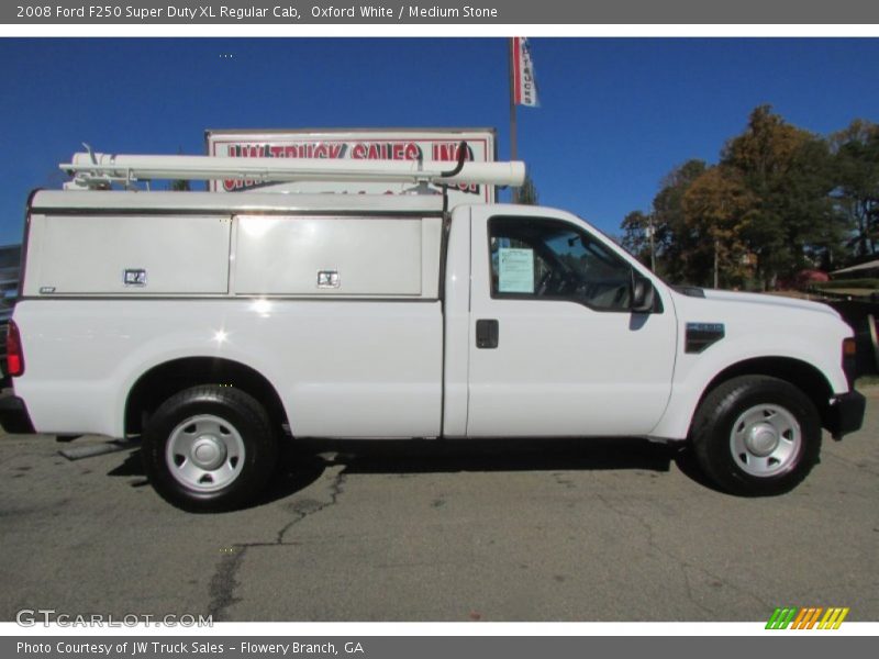 Oxford White / Medium Stone 2008 Ford F250 Super Duty XL Regular Cab