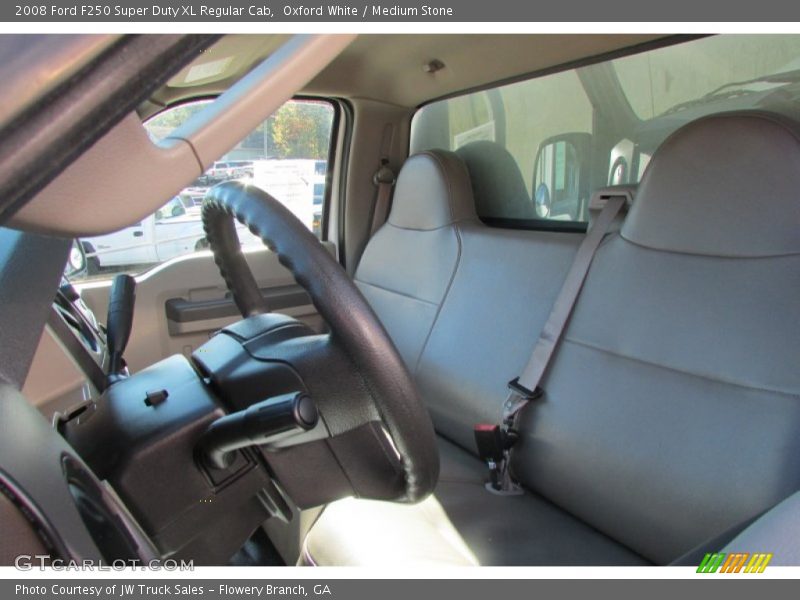 Oxford White / Medium Stone 2008 Ford F250 Super Duty XL Regular Cab