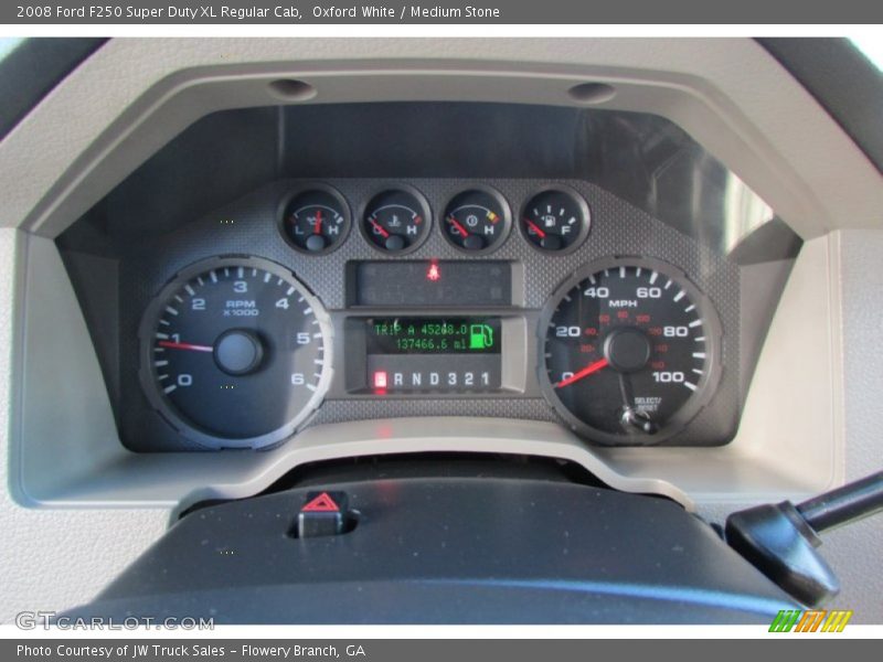 Oxford White / Medium Stone 2008 Ford F250 Super Duty XL Regular Cab