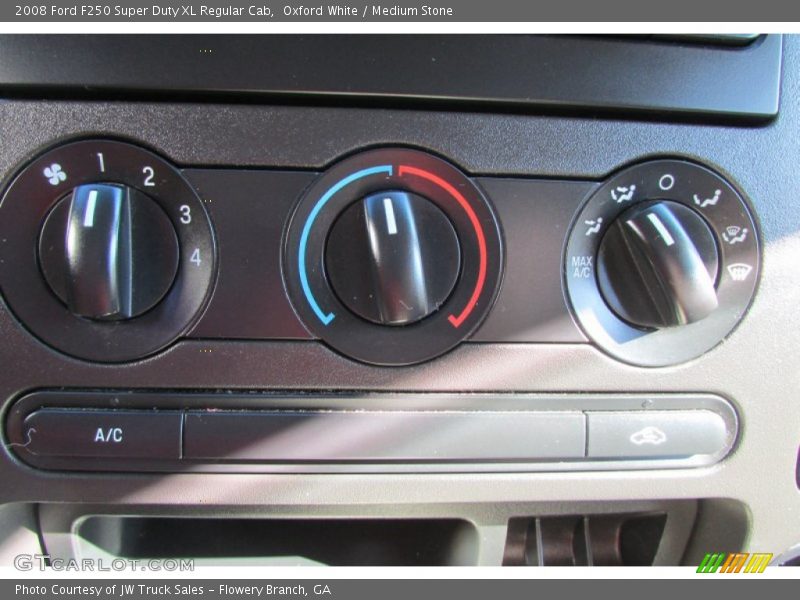 Oxford White / Medium Stone 2008 Ford F250 Super Duty XL Regular Cab