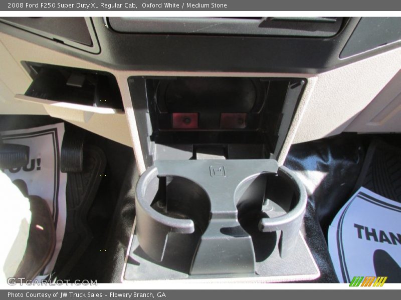 Oxford White / Medium Stone 2008 Ford F250 Super Duty XL Regular Cab