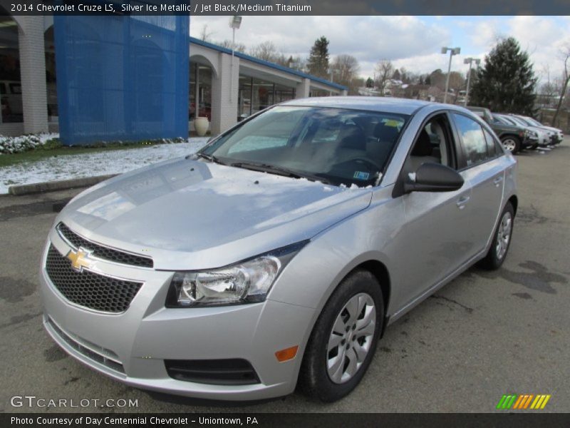 Silver Ice Metallic / Jet Black/Medium Titanium 2014 Chevrolet Cruze LS