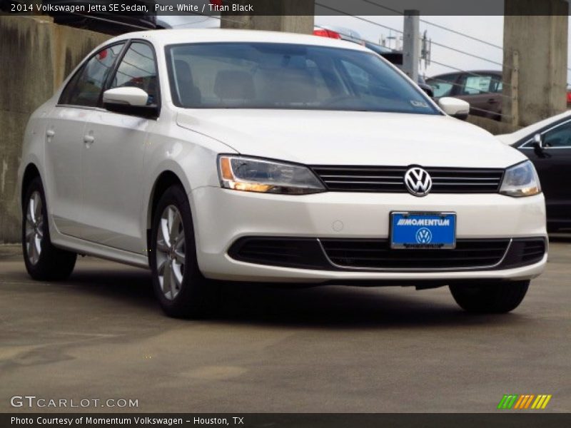 Pure White / Titan Black 2014 Volkswagen Jetta SE Sedan