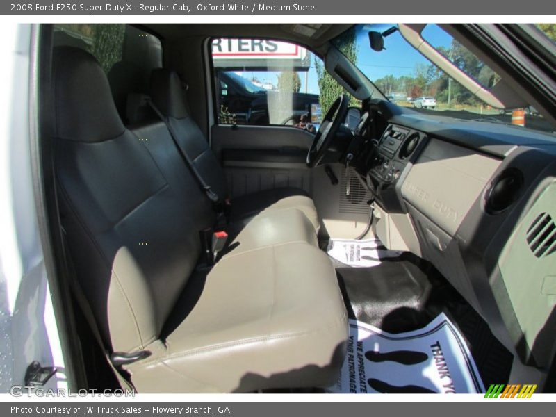 Oxford White / Medium Stone 2008 Ford F250 Super Duty XL Regular Cab