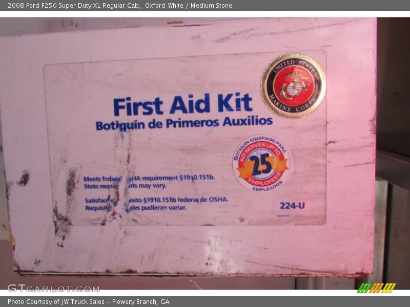 Oxford White / Medium Stone 2008 Ford F250 Super Duty XL Regular Cab