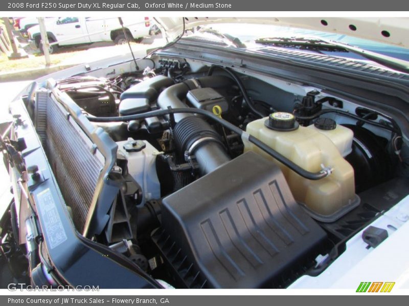 Oxford White / Medium Stone 2008 Ford F250 Super Duty XL Regular Cab