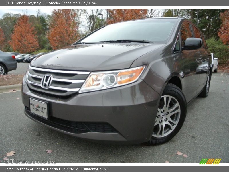 Smoky Topaz Metallic / Gray 2011 Honda Odyssey EX