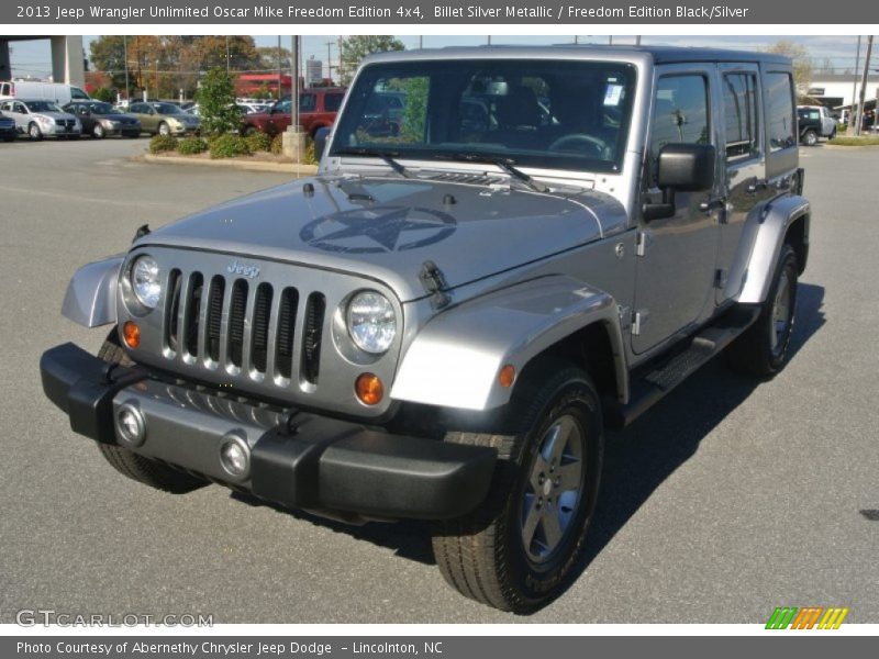 Billet Silver Metallic / Freedom Edition Black/Silver 2013 Jeep Wrangler Unlimited Oscar Mike Freedom Edition 4x4