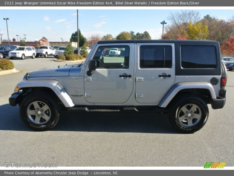 Billet Silver Metallic / Freedom Edition Black/Silver 2013 Jeep Wrangler Unlimited Oscar Mike Freedom Edition 4x4
