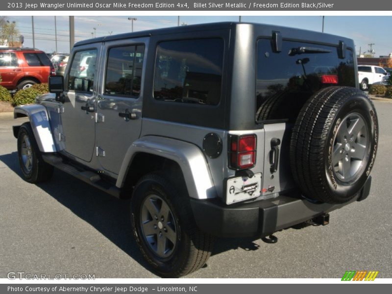 Billet Silver Metallic / Freedom Edition Black/Silver 2013 Jeep Wrangler Unlimited Oscar Mike Freedom Edition 4x4