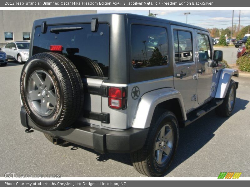 Billet Silver Metallic / Freedom Edition Black/Silver 2013 Jeep Wrangler Unlimited Oscar Mike Freedom Edition 4x4