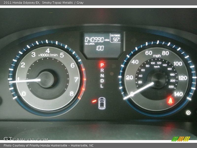 Smoky Topaz Metallic / Gray 2011 Honda Odyssey EX