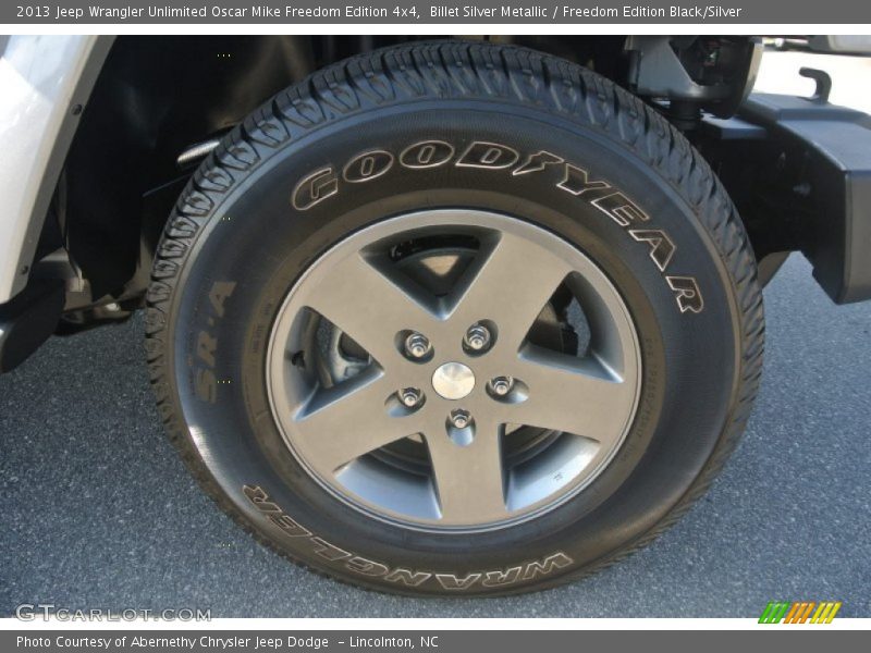 Billet Silver Metallic / Freedom Edition Black/Silver 2013 Jeep Wrangler Unlimited Oscar Mike Freedom Edition 4x4