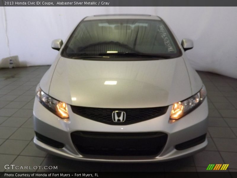 Alabaster Silver Metallic / Gray 2013 Honda Civic EX Coupe