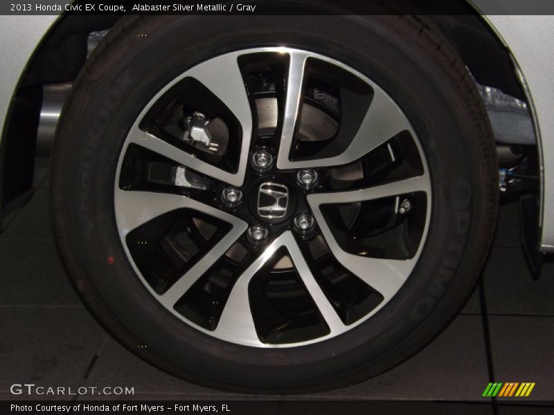 Alabaster Silver Metallic / Gray 2013 Honda Civic EX Coupe