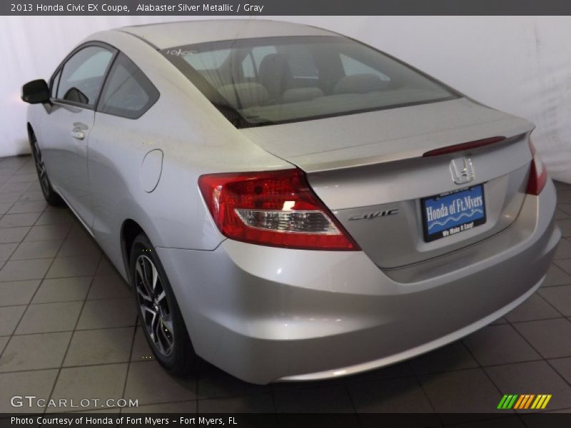 Alabaster Silver Metallic / Gray 2013 Honda Civic EX Coupe