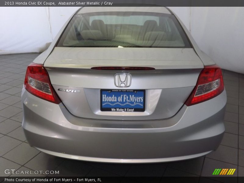 Alabaster Silver Metallic / Gray 2013 Honda Civic EX Coupe