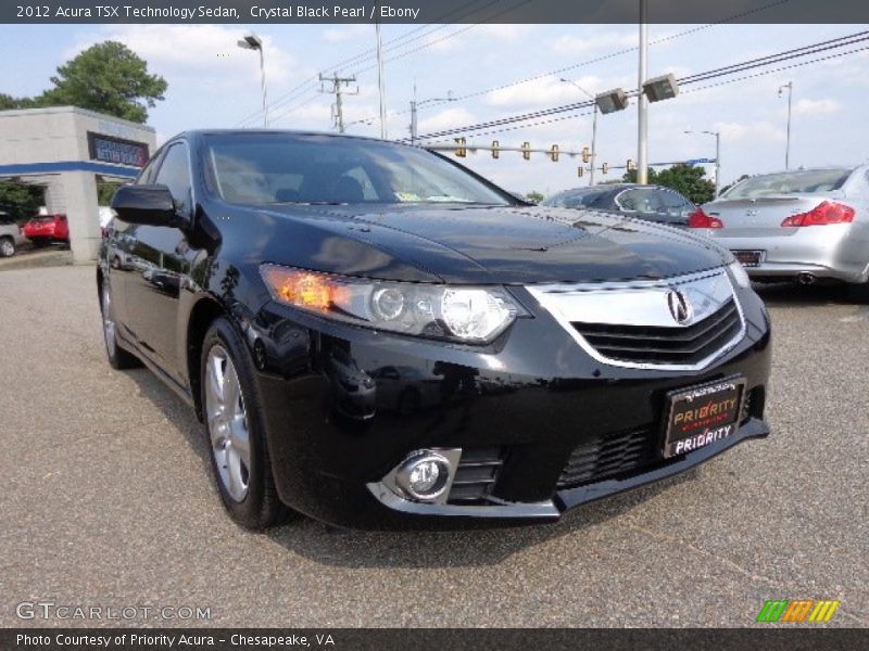 Crystal Black Pearl / Ebony 2012 Acura TSX Technology Sedan