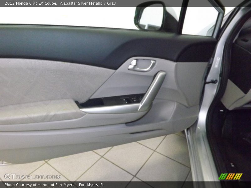 Alabaster Silver Metallic / Gray 2013 Honda Civic EX Coupe