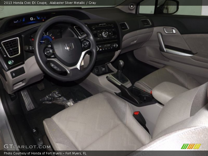 Gray Interior - 2013 Civic EX Coupe 
