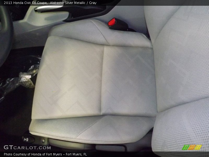 Alabaster Silver Metallic / Gray 2013 Honda Civic EX Coupe