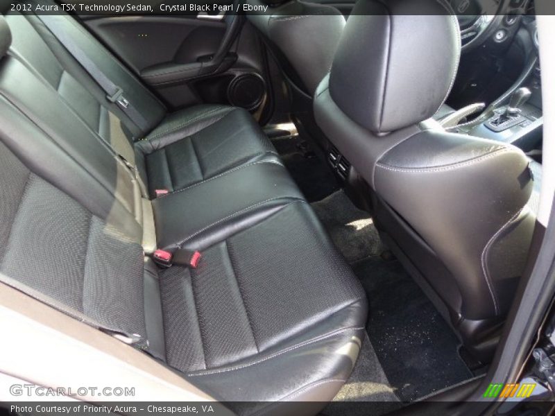 Crystal Black Pearl / Ebony 2012 Acura TSX Technology Sedan