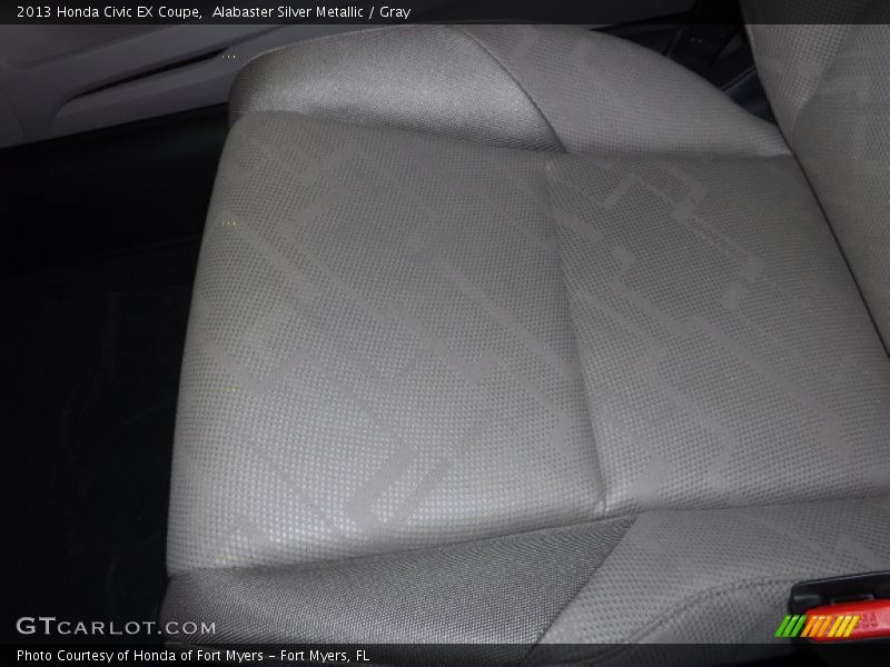 Alabaster Silver Metallic / Gray 2013 Honda Civic EX Coupe