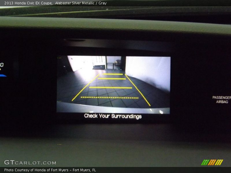 Alabaster Silver Metallic / Gray 2013 Honda Civic EX Coupe