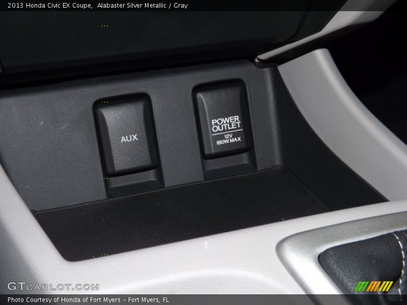 Alabaster Silver Metallic / Gray 2013 Honda Civic EX Coupe
