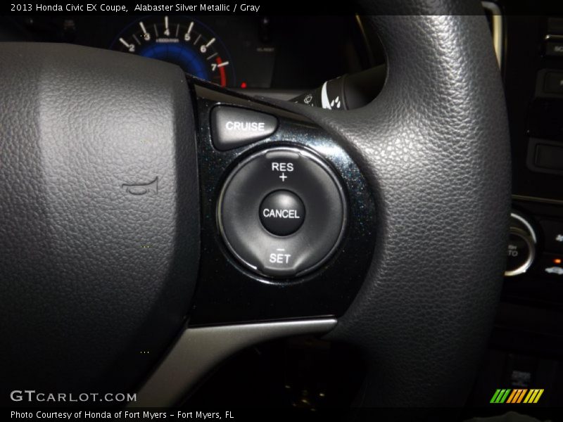 Alabaster Silver Metallic / Gray 2013 Honda Civic EX Coupe