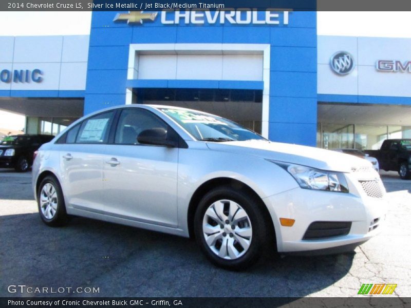 Silver Ice Metallic / Jet Black/Medium Titanium 2014 Chevrolet Cruze LS