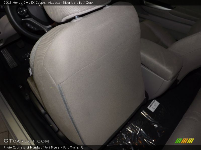 Alabaster Silver Metallic / Gray 2013 Honda Civic EX Coupe